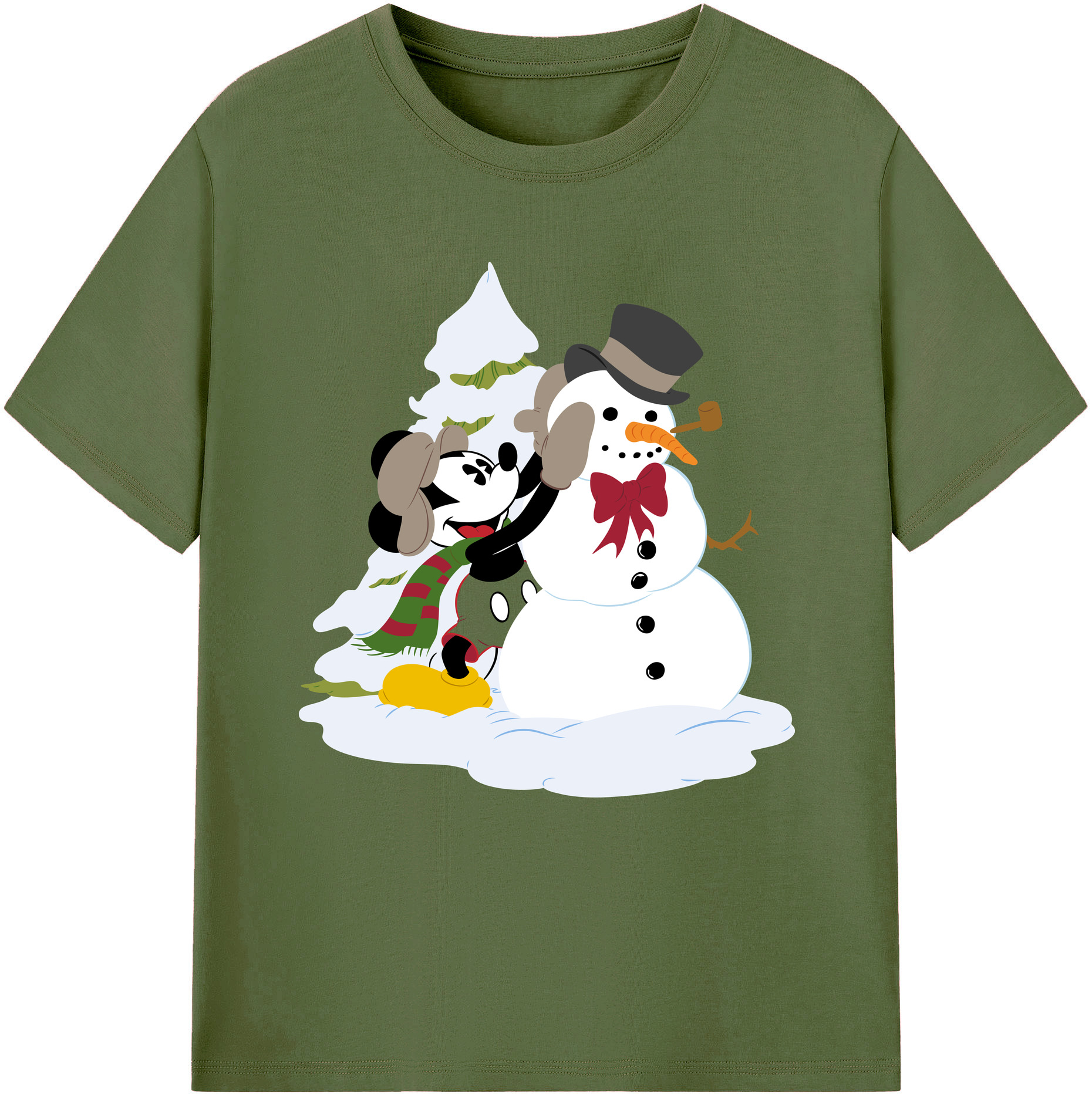 （画像用） ミッキーマウス Mickey Mouse 綿100％半袖Tシャツ（フロントプリント）